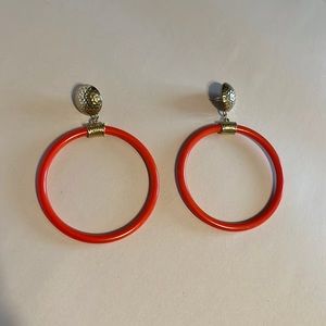 Orange Hoop Earrings (bebe)
